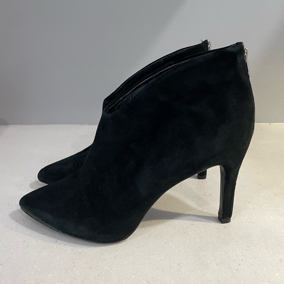 Joie Black Suede Heeled Booties - Picture 4 of 7